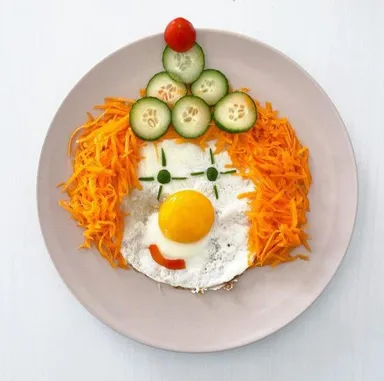 Pomocou zeleniny a čerstvých byliniek sa dá vytvoriť portrét.