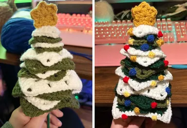 „Zachcelo sa mi upliecť stromček na sviatky. Áno, prvý pokus bol nepodarený. Ale len sa pozrite na druhý pokus!“.