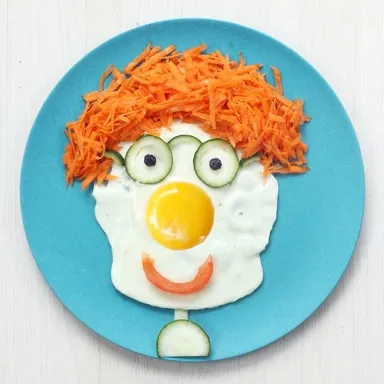 Pomocou zeleniny a čerstvých byliniek sa dá vytvoriť portrét.