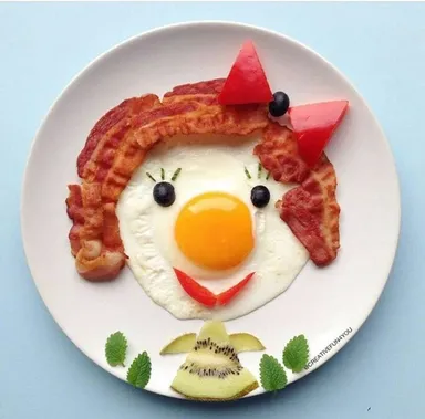 Pomocou zeleniny a čerstvých byliniek sa dá vytvoriť portrét.