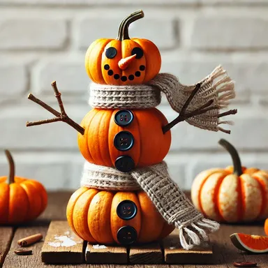 Tí, čo radi stavajú snehuliakov, si určite obľúbia aj tekvicového. Kľudne vydrží až do zimy a privíta svojich snehových kamarátov.